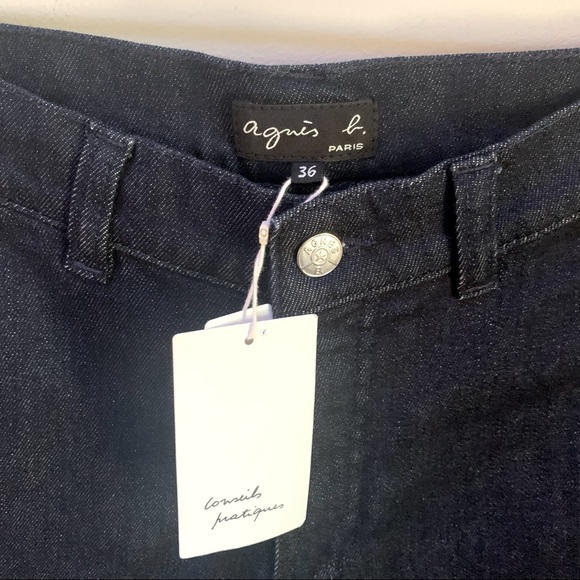 Agnes B. Jeans Agnes B Paris New Dark Blue Wash Cotton Denim Jeans